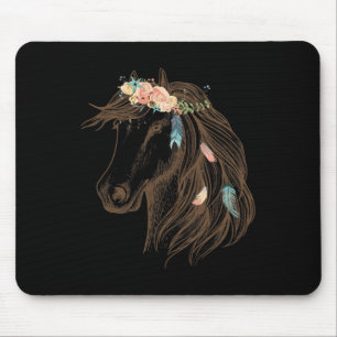 Peace Love Halloween Funny Pumpkin Skeleton Leopar Mouse Pad