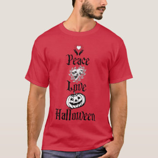 Peace Love Halloween Funny saying halloween boy T-Shirt