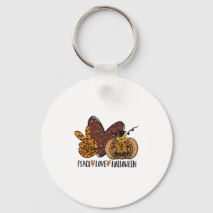 Peace love Halloween Key Ring