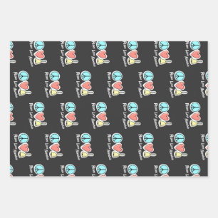 Peace Love Handbells Design For Ringers T-Shirt Wrapping Paper Sheet