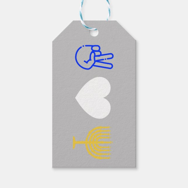 Peace Love & Hanukkah Gift Tag (Front)
