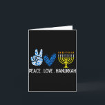 Peace Love Hanukkah Retro Chanukah Jewish Men Wome Card<br><div class="desc">Peace Love Hanukkah Retro Chanukah Jewish Men Women Kids</div>