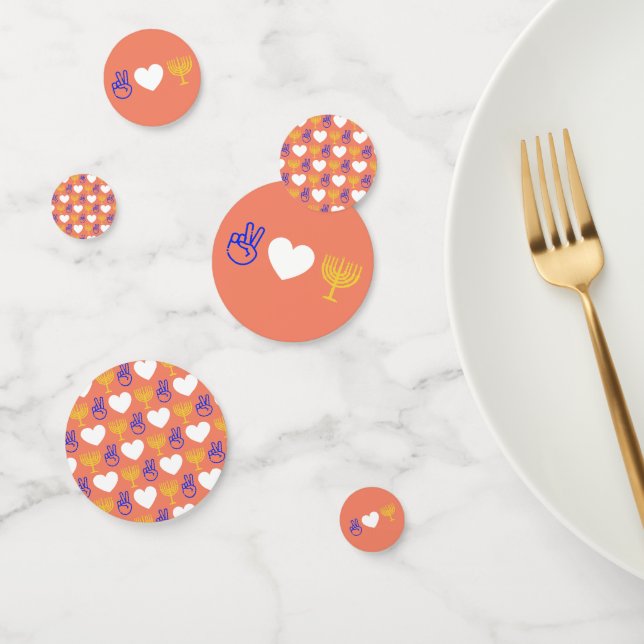 Peace Love & Hanukkah Table Confetti (Group)