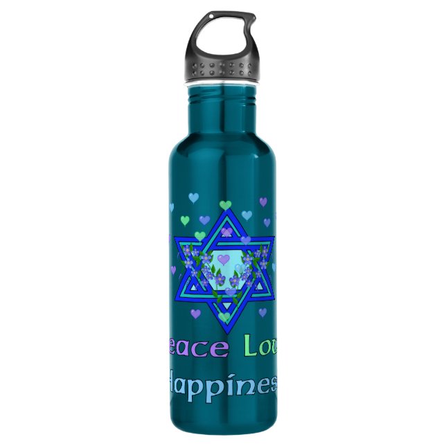 Peace Love Happiness 710 Ml Water Bottle (Front)