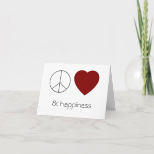 peace love & happiness card
