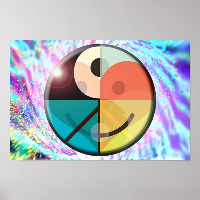 Peace, Love, Happiness, Harmony Poster (Front)