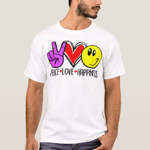 Peace Love Happiness Positivity T-Shirt