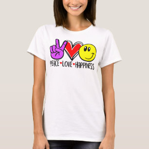 Peace Love Happiness Positivity T-Shirt