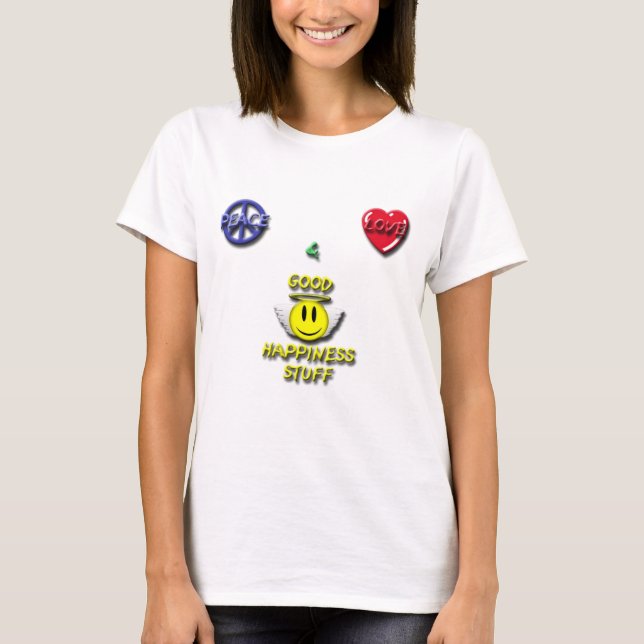Peace Love Happiness  T-Shirt (Front)