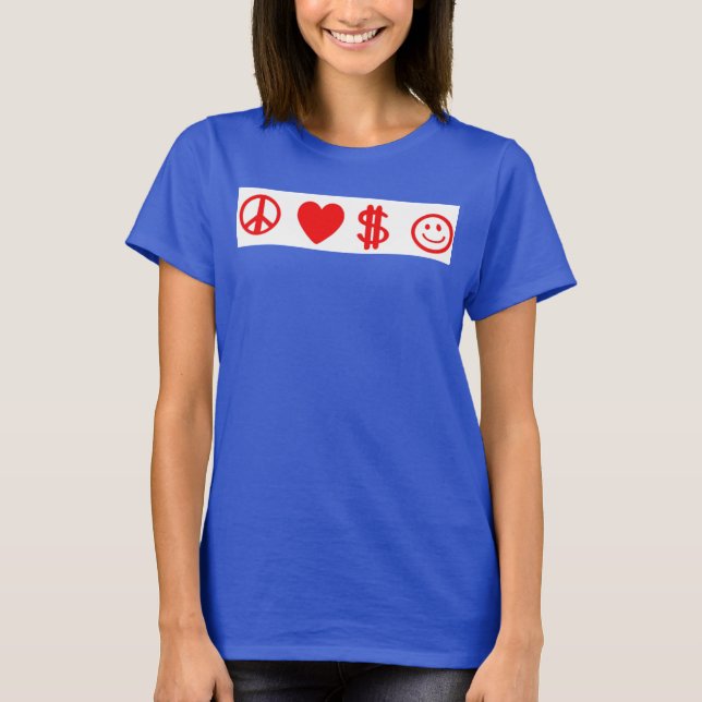 PEACE LOVE HAPPY MONEY women's grey flowy tank top (Front)