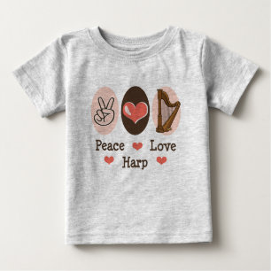 Peace Love Harp Baby Romper Baby T-Shirt