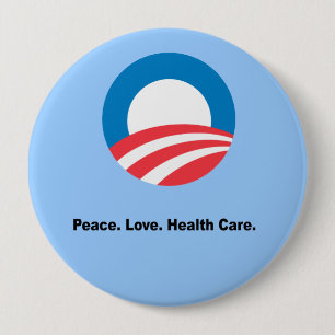 Peace. Love. Health Care 10 Cm Round Badge