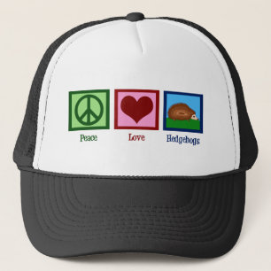 Peace Love Hedgehogs Trucker Hat