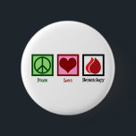 Peace Love Hematology 6 Cm Round Badge<br><div class="desc">Peace Love Hematology. A cool haematology gift for a haematologist who specialises in blood disorders. Cute present for a hematopathologist.</div>