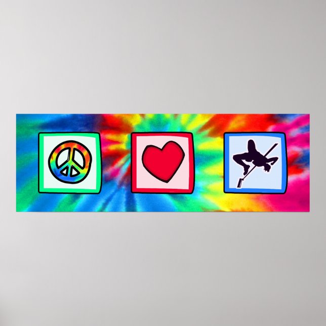 Peace, Love, High Jump Poster (Front)