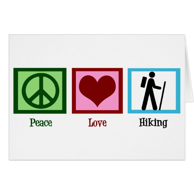 Peace Love Hiking Card (Front Horizontal)