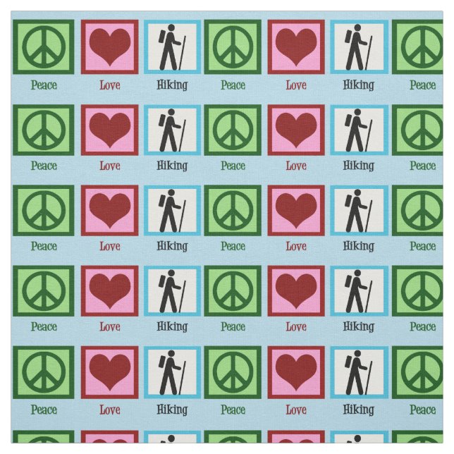 Peace Love Hiking Fabric (Swatch)