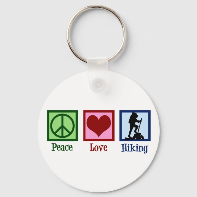 Peace Love Hiking Key Ring (Front)