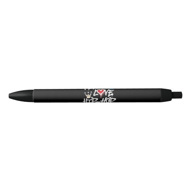 Peace Love Hip Hop Dancing Black Ink Pen (Front)