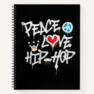 Peace Love Hip Hop Dancing Notebook