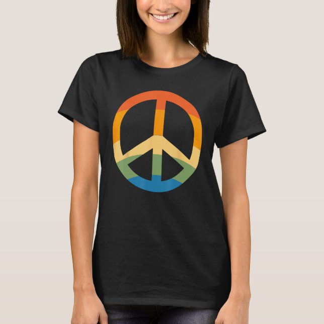 Peace Love Hippie Costume Tie Dye 60s 70s T-Shirt (Front)