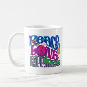 Peace, Love, Hippieness Art Mug