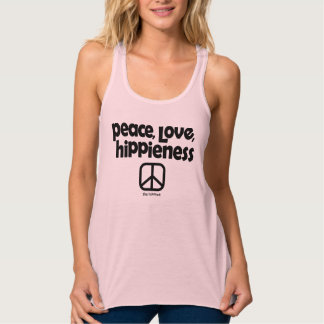 Peace Love Hippieness Pink Singlet
