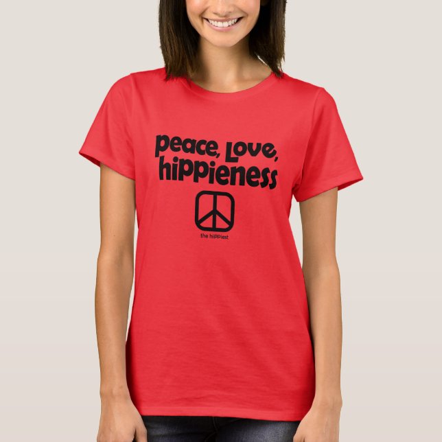 Peace Love Hippieness Tie Dye Tee Ladies (Front)