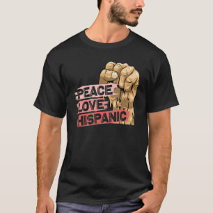 Peace Love Hispanic Heritage Month Women Heritag T-Shirt