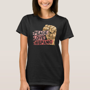 Peace Love Hispanic Heritage Month Women Heritage T-Shirt