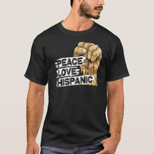 Peace Love Hispanic Heritage Month Women Heritage T-Shirt