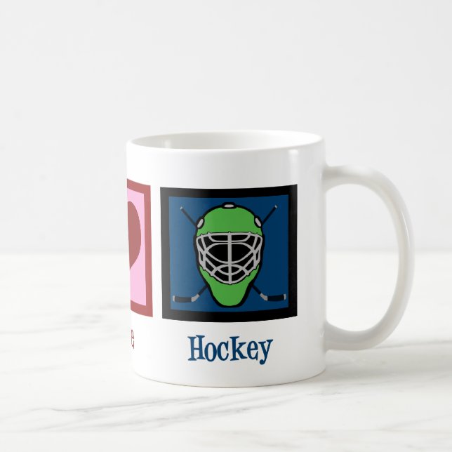 Peace Love Hockey Coffee Mug (Right)