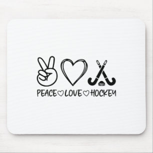 Peace Love Hockey Mouse Pad
