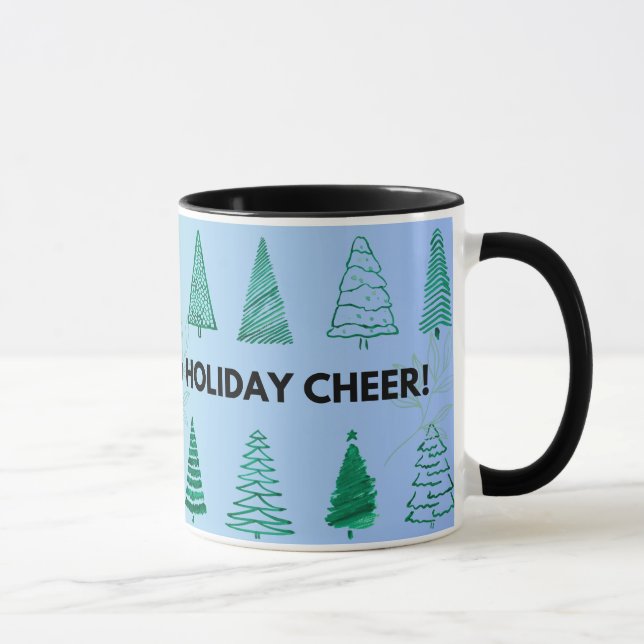 Peace Love Holiday Cheer Christmas Mug (Right)