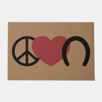 Peace-Love-Hoof Doormat