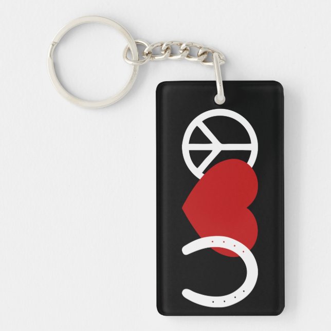 Peace-Love-Hoof Key Ring (Front)