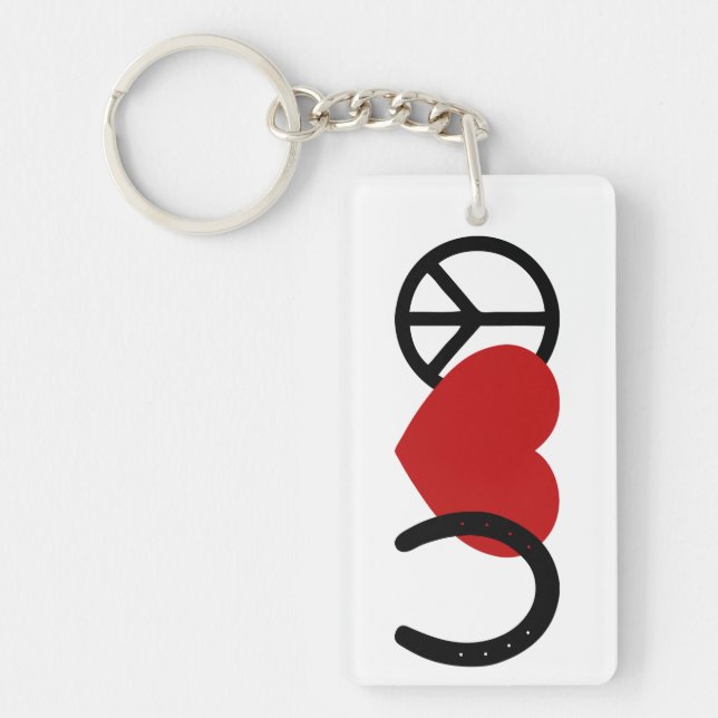 Peace-Love-Hoof Key Ring (Front)