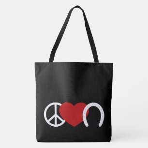 Peace-Love-Hoof Tote Bag