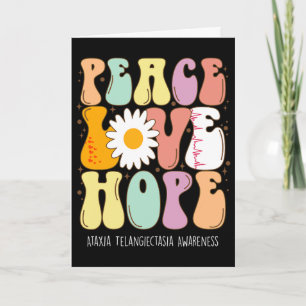Peace Love Hope Ataxia Telangiectasia Awareness Gi Card