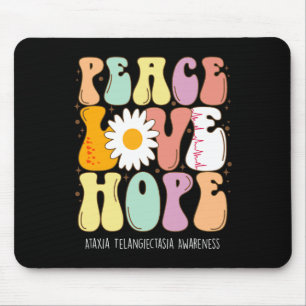 Peace Love Hope Ataxia Telangiectasia Awareness Gi Mouse Pad