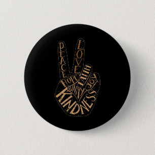 Peace Love Hope Black History Month Men Women 6 Cm Round Badge