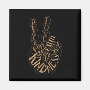 Peace Love Hope Black History Month Men Women Magnet