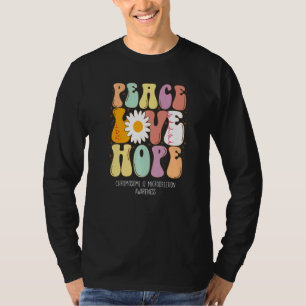 Peace Love Hope Chromosome 12 Microdeletion Awaren T-Shirt