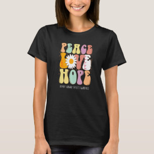 Peace Love Hope Infant Airway Defects IAD Awarenes T-Shirt