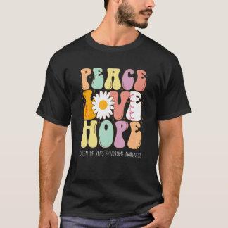 Peace Love Hope Koolen De Vries Syndrome KDVS Awar T-Shirt