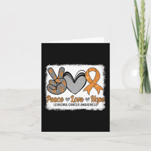 Peace Love Hope Leukaemia Awareness Month Warrior  Card