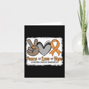 Peace Love Hope Leukaemia Awareness Month Warrior Card