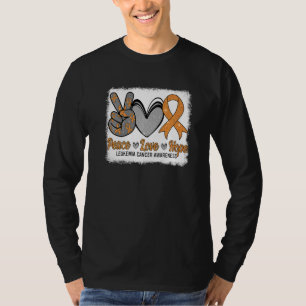 Peace Love Hope Leukemia Awareness Month Warrior W T-Shirt