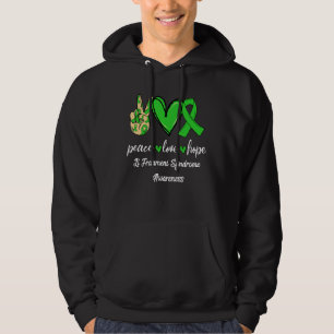 Peace Love Hope Li Fraumeni Syndrome Green Awarene Hoodie