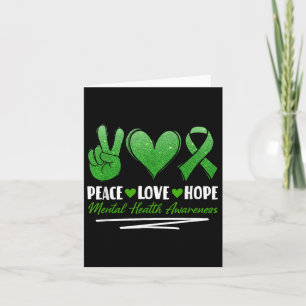 Peace Love Hope Mental Health Awareness  Card